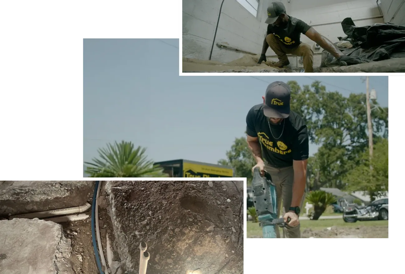 True Plumbers and True Builders crews at work in the field